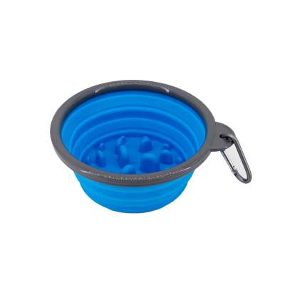 Portable Dog Slow Feeder Bowl Collapsible Silicone Stop Bloat for Pet for Travel,Outdoor,Home